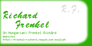 richard frenkel business card