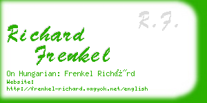 richard frenkel business card